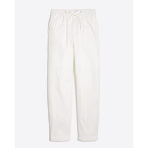 NWT J.Crew Womens 4 Linen Cotton Drawstring Pants White Pull On Beachy Lagenlook